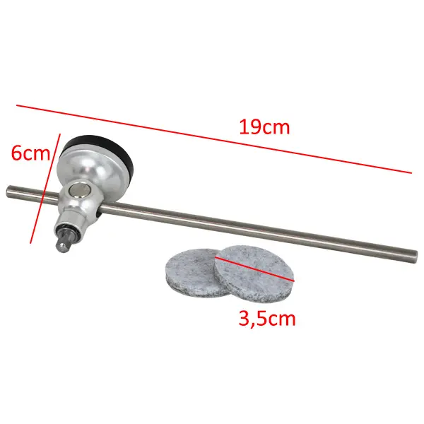 9576 Maza Pedal Bombo Aluminio Ajustable Santafe Sj1575 - medidas.webp