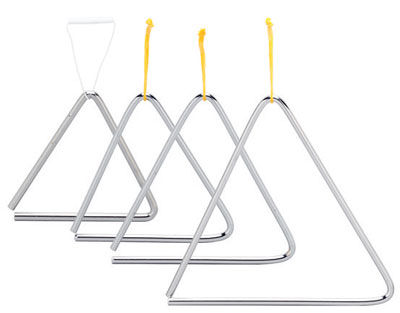 Steel triangle 16cm c/ stick ref. 01800