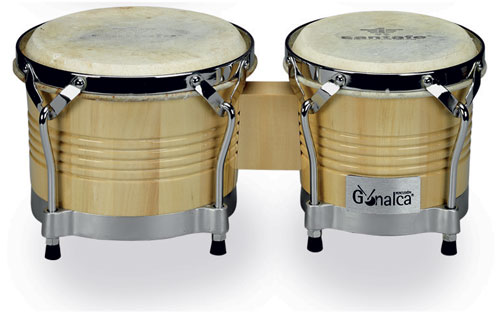 Juego De Bongos Madera 8&quot;-9&quot; Natural R00112