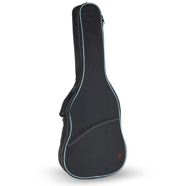 Funda Guitarra Cadete 3/4 33 Mochila con Logo Ortola Negro y Turquesa