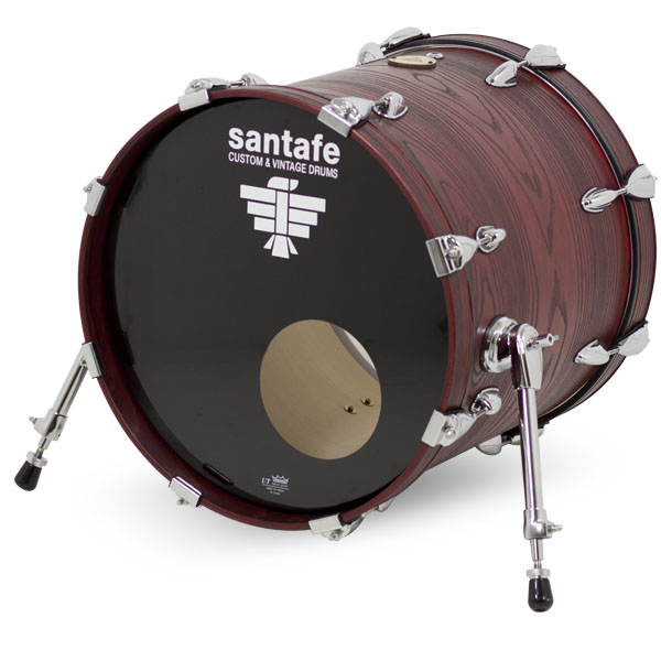 Bombo Abd Cover 20x18 SM0481 Santafe Drums Cover Rojo Vetas