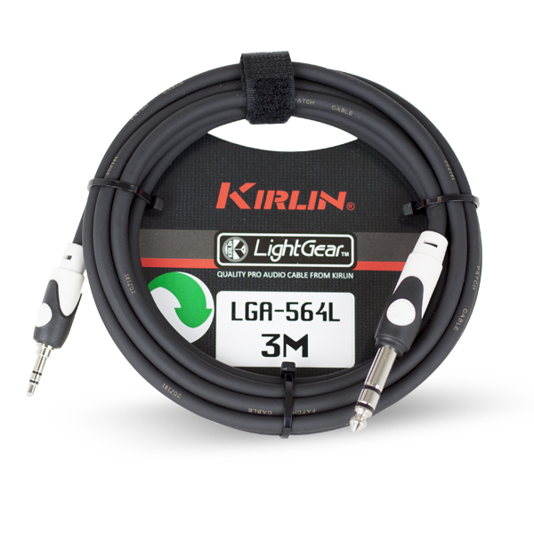 Cable Audio Lga-564L-3M Jack M - Mini Jack M Kirlin Negro