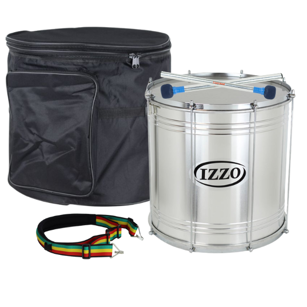 Pack Surdo Izzo 18&quot;X45Cm 8 Div Iz7996 +Funda+Mazas+Correa (III)