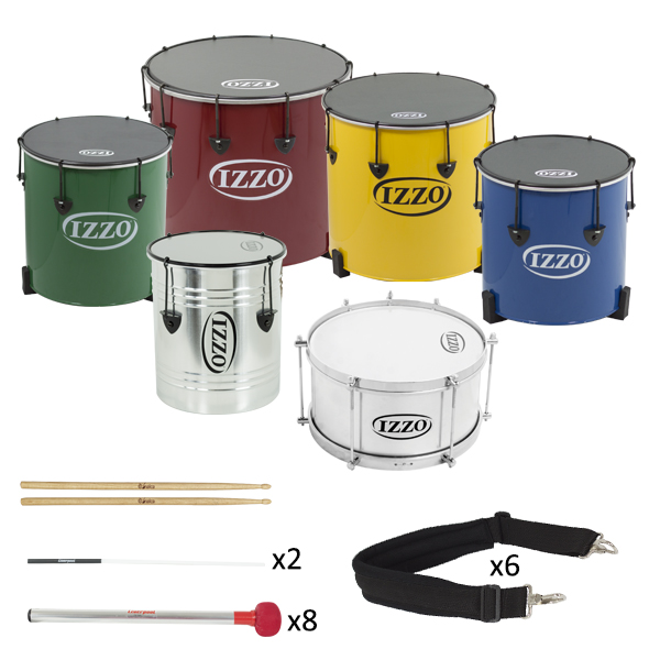 Pack Batucada Escuela 6 Instrumentos Izzo