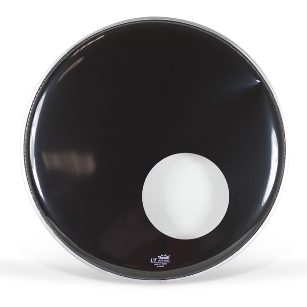 [6081] Drumhead 18&quot; ut ebony standard hole aut-1018-es